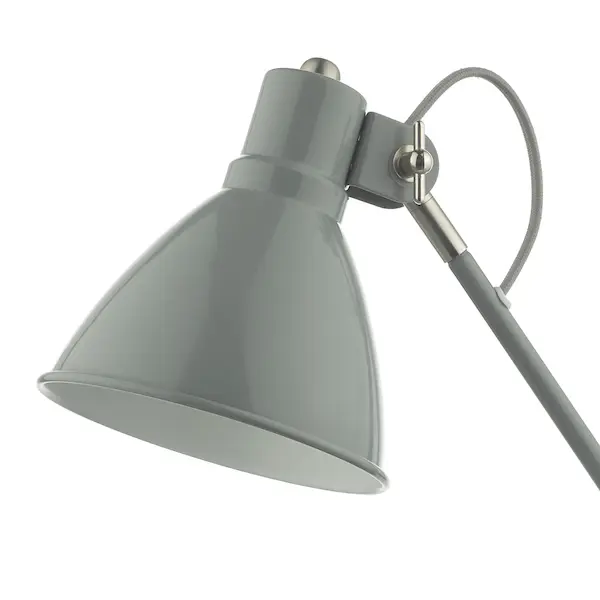 Third Picture of Eunice Task Table Lamp Grey & Satin