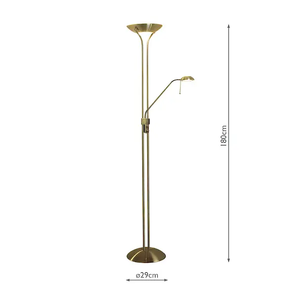 Secondary Picture of Montana Mother and Floor Lamp Antique Brass