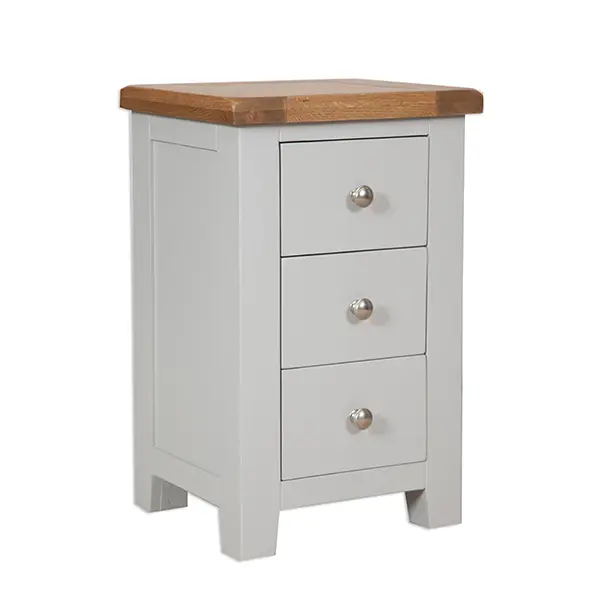 Picture of French Grey Three Drawer Bedside Cabinet