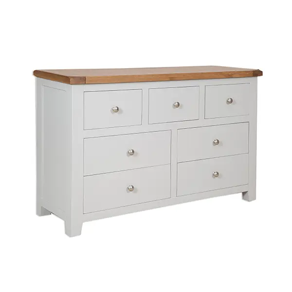 Picture of French Grey Seven Drawer Wide Chest