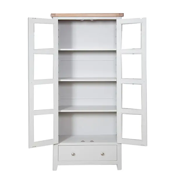 Third Picture of French Grey Glazed Display Cabinet