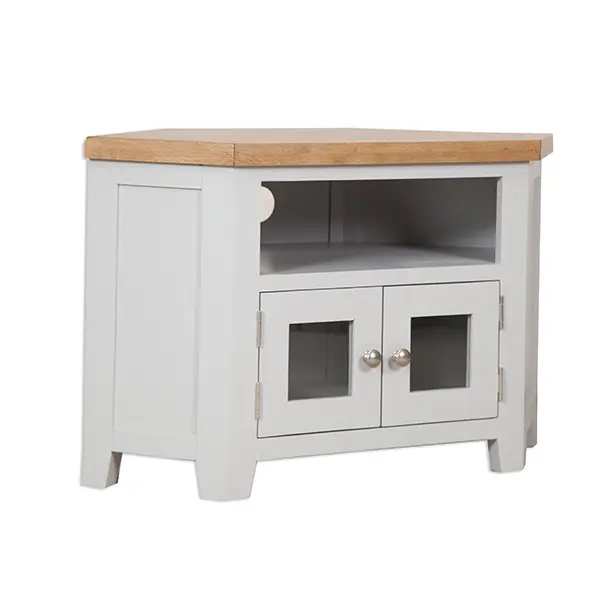 Secondary Picture of French Grey Glazed TV Cabinet
