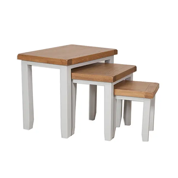 Third Picture of French Grey Nest of Tables