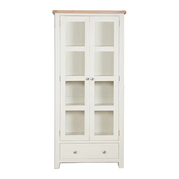 Secondary Picture of Ivory Glazed Display Cabinet
