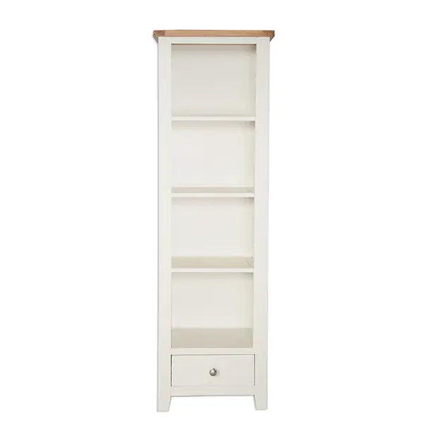 Secondary Picture of Ivory Slim Bookcase