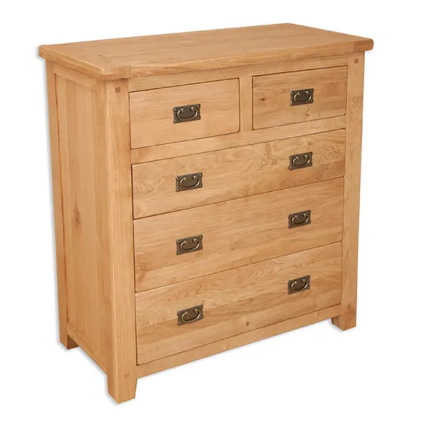 Secondary Picture of Natural Two Over Three Chest of Drawers