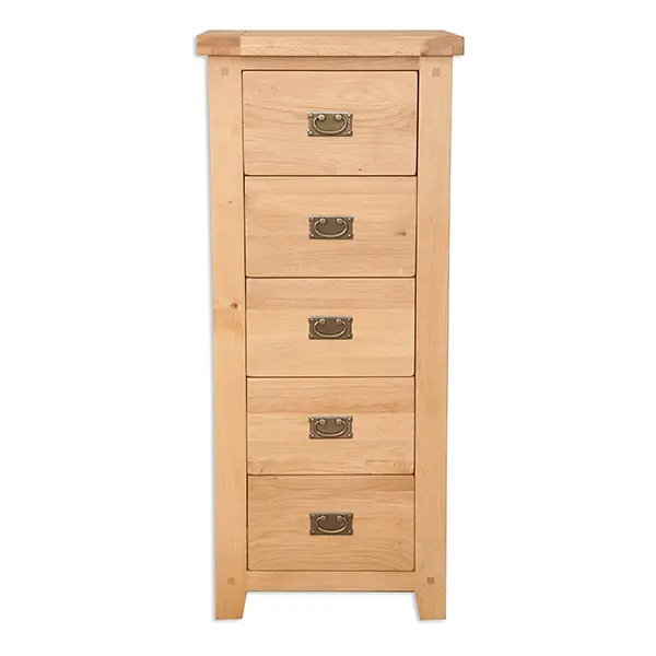 Secondary Picture of Natural 5 Drawer Tall Chest